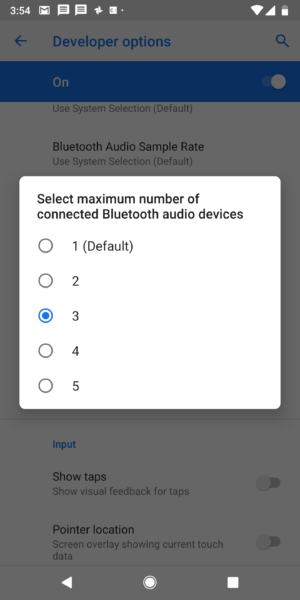 android p dp1 bluetooth max