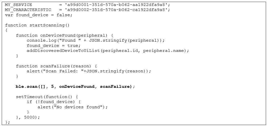 Discovering Bluetooth devices using Apache Cordova