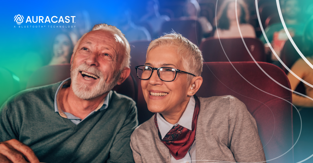 Seniors enjoying a joyful cinema experience together, showcasing warmth and connection through film.