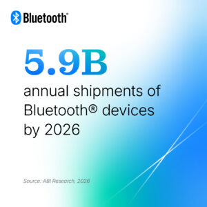 5.9B annual shipments of Bluetooth® devices by 2026