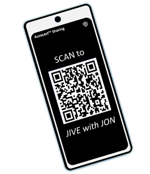 Using a QR code to share music with friends