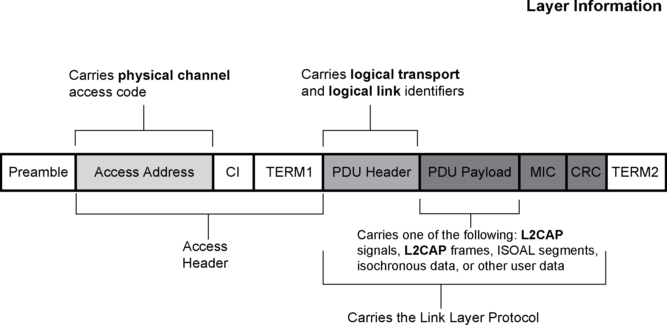 The packet structure for the LE Coded PHY