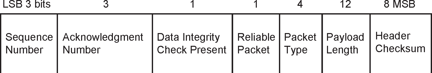 Packet header format